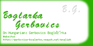 boglarka gerbovics business card